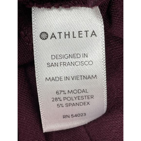 Athleta Berry Athletic Athleisure Asymmetrical Hem Long Sleeve Women's Top XS - Picture 6 of 7